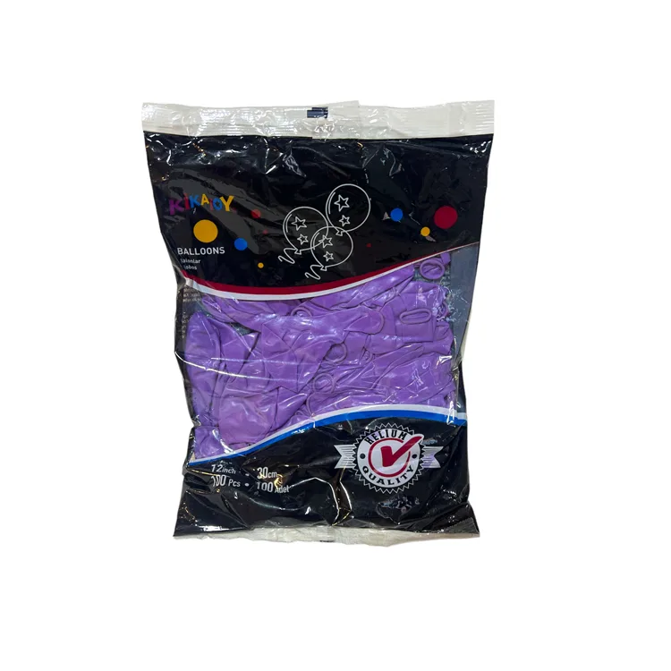 KİKA JOY BASKISIZ MOR BALON 100'LÜ 12" İNCH