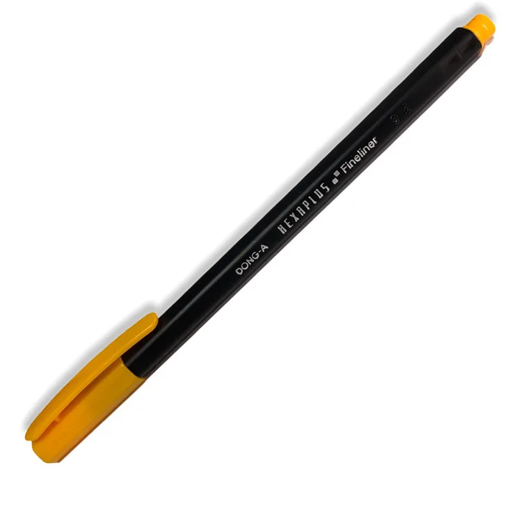DONG-A HEXAPLUS FİBER UÇLU FINELINER KALEM KOYU SARI NO:08