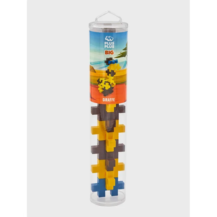 PLUS-PLUS 3409 GIRAFFE MİX BÜYÜK BLOK PUZZLE YAPI SETİ 15 PARÇA TÜP