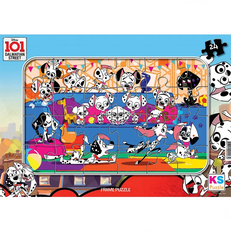 KS GAMES DAL 704 DISNEY 101 DALMATIAN STREET FRAME YAPBOZ/PUZZLE 24 PARÇA 3+