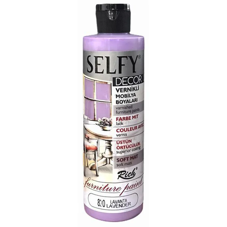 RİCH SLF-240-820 SELFY DECOR VERNİKLİ AKRİLİK BOYA 240cc.LAVANTA