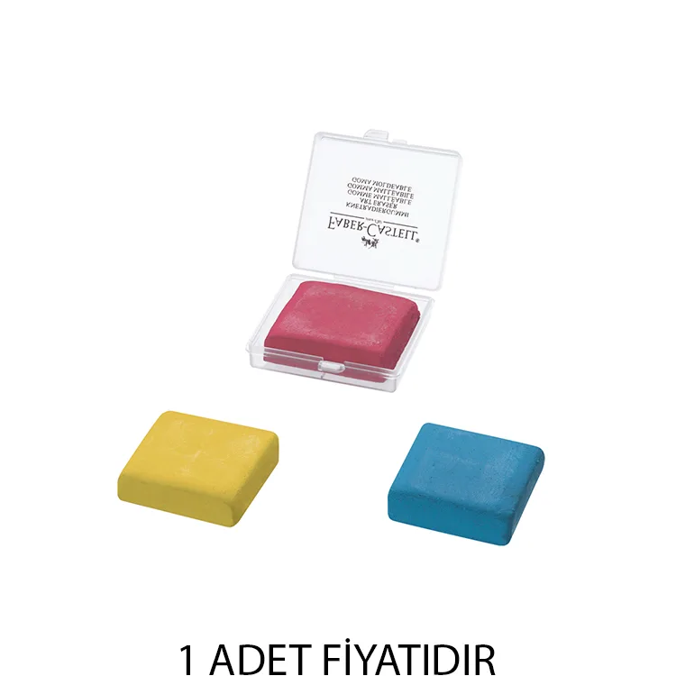 FABER CASTELL PLASTİK KUTULU HAMUR SİLGİ RENKLİ