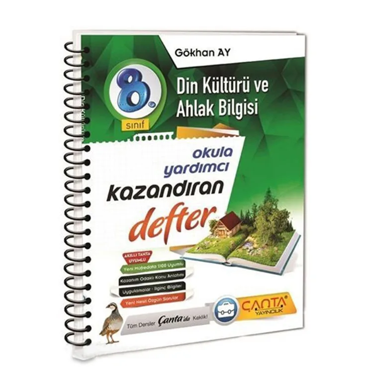 ÇANTA 8. SINIF DİN KÜLTÜRÜ VE AHLAK BİLGİSİ KAZANDIRAN DEFTER