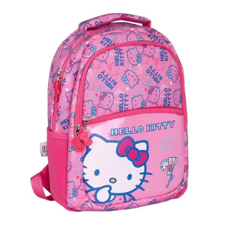 TMN 591630 HELLO KITTY GÖRSELLİ 3 BÖLMELİ OKUL SIRT ÇANTASI 2720 PEMBE