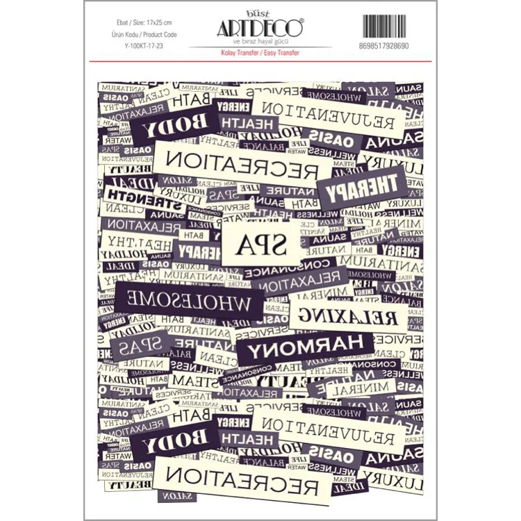 ARTDECO KOLAY TRANSFER 17X25CM DESEN NO:23