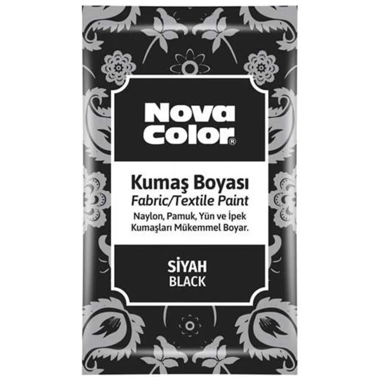 NOVA COLOR NC-904 TOZ KUMAŞ BOYASI 12gr. SİYAH