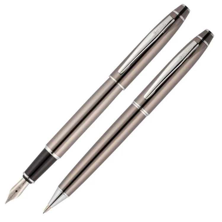 SCRIKSS 35 DOLMAKALEM+TÜKENMEZ KALEM TAKIM TİTANYUM KUTULU