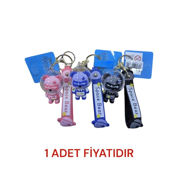 BAŞEL SİLİKON AYI FİGÜRLÜ ANAHTARLIK TEKLİ