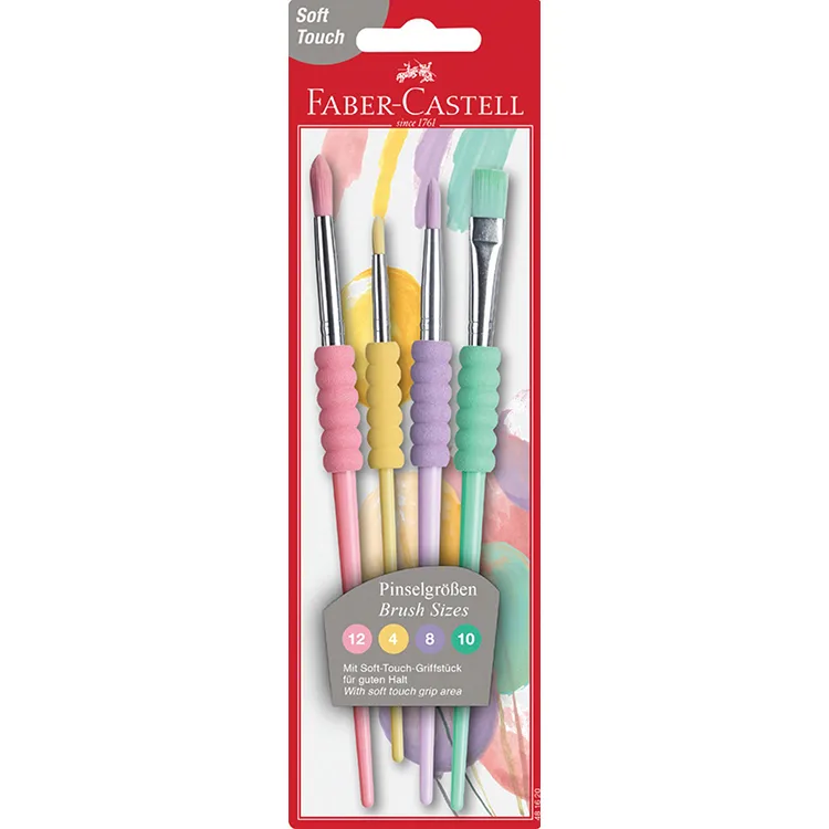 FABER CASTELL SOFT TOUCH FIRÇA 4'LÜ (12-4-8-10)