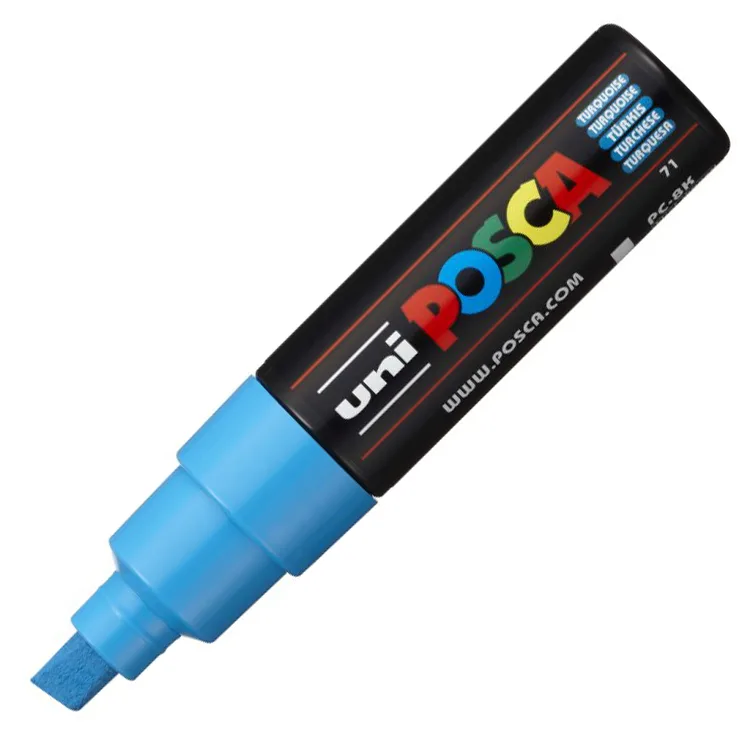 UNİ POSCA SU BAZLI POSTER MARKER PC-8K 8.0 mm TURKUAZ