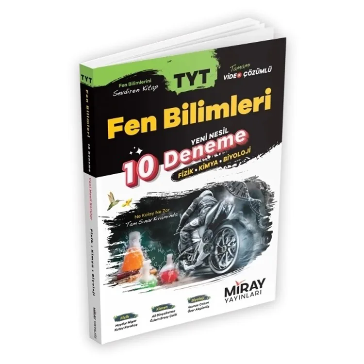 MİRAY YAYINLARI TYT FEN BİLİMLERİ 10 DENEME