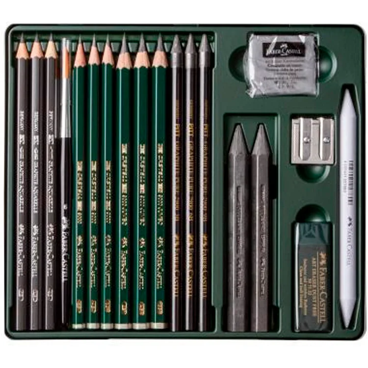 FABER CASTELL METAL KUTU PITT GRAFİT KALEM SETİ 19 PARÇA - 112973