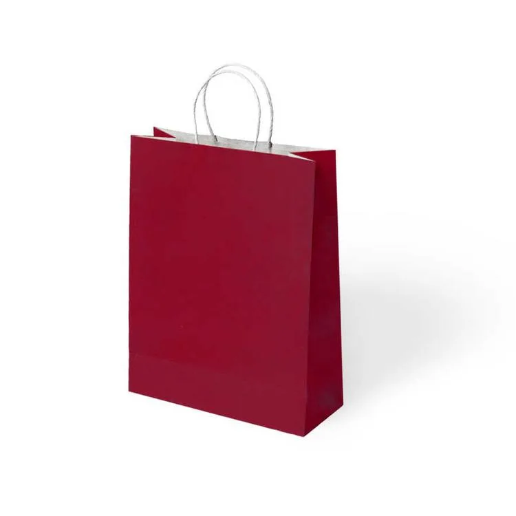 KİKA 1000520 BÜKÜM SAPLI 25x12x31cm HEDİYELİK KAĞIT ÇANTA BORDO - TEKLİ