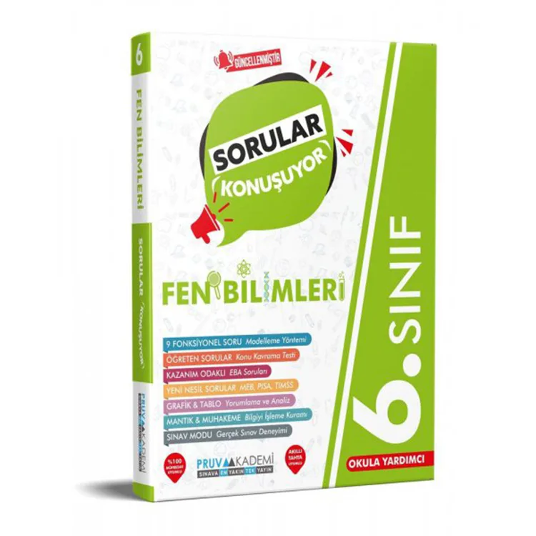 PRUVA 6. SINIF FEN BİLİMLERİ SORULAR KONUŞUYOR SORU BANKASI