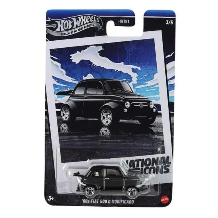 MATTEL HRT81/JBY88 HOT WHEELS SILVER SERIES VINTAGE 60s FIAT 500D MODIFICADO ARABA - TEKLİ