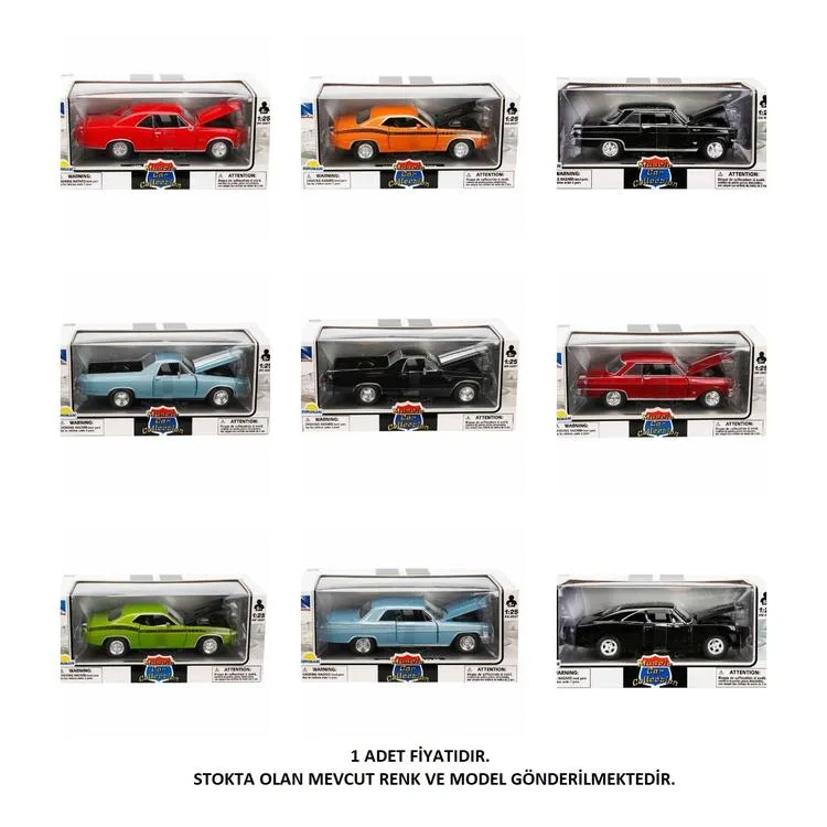 SUNMAN MUSCLE SERİ 1:25 DIE-CAST METAL ARABA KUTULU 5+ -TEKLİ