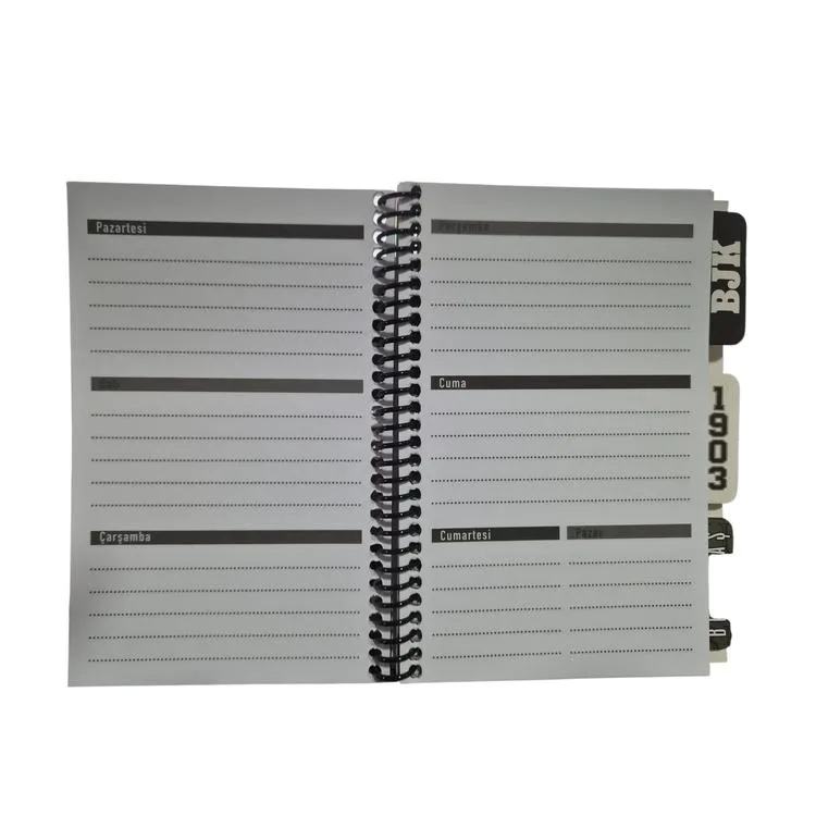 TMN 607561 BEŞİKTAŞ 13 x 18 AYRAÇLI KRT. KPK. SPİRALLİ BLOKNOT PLANLAYICI