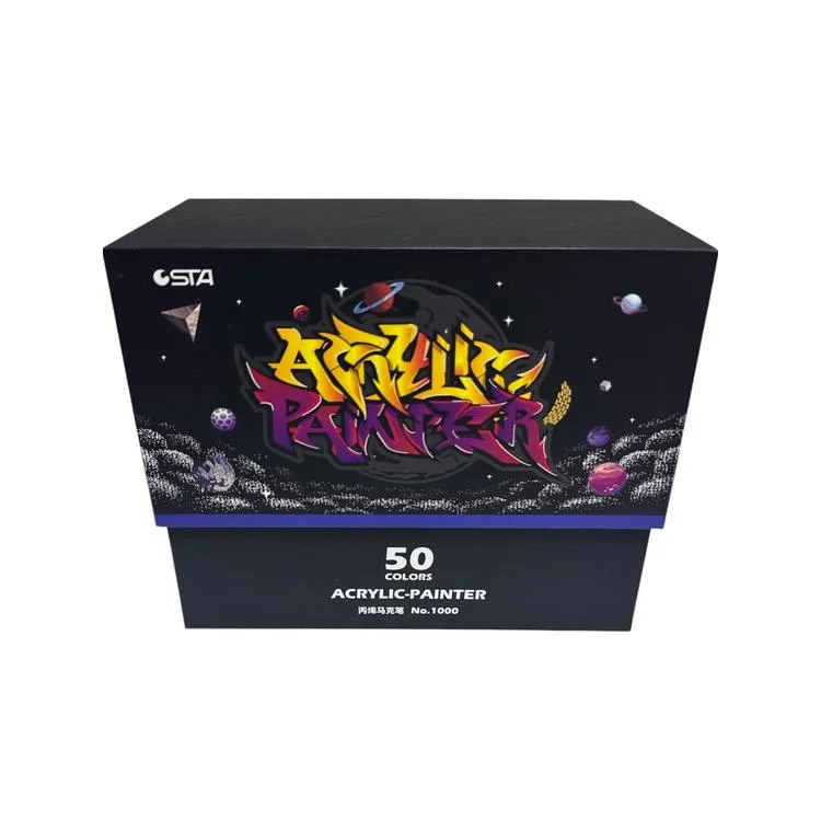 STA 100050 AKRİLİK MARKER KALEM SETİ 2mm UÇ 50'Lİ (RENK) KUTULU