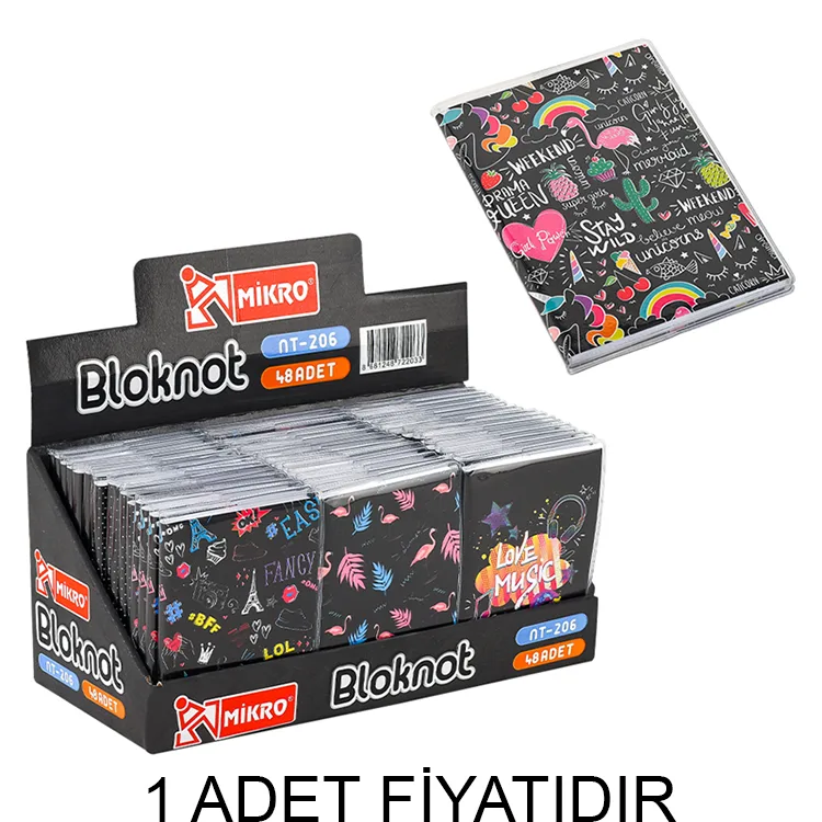 MİKRO NT-206 SİYAH ÇİZGİLİ NOT DEFTERİ