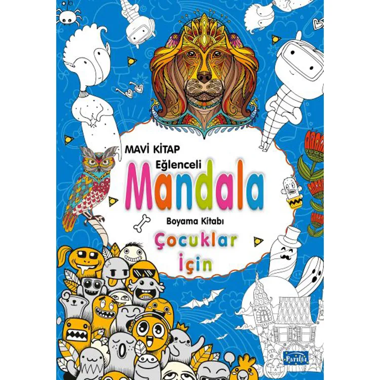 ÇOCUKLAR İÇİN MANDALA BOYAMA KİTABI - MAVİ