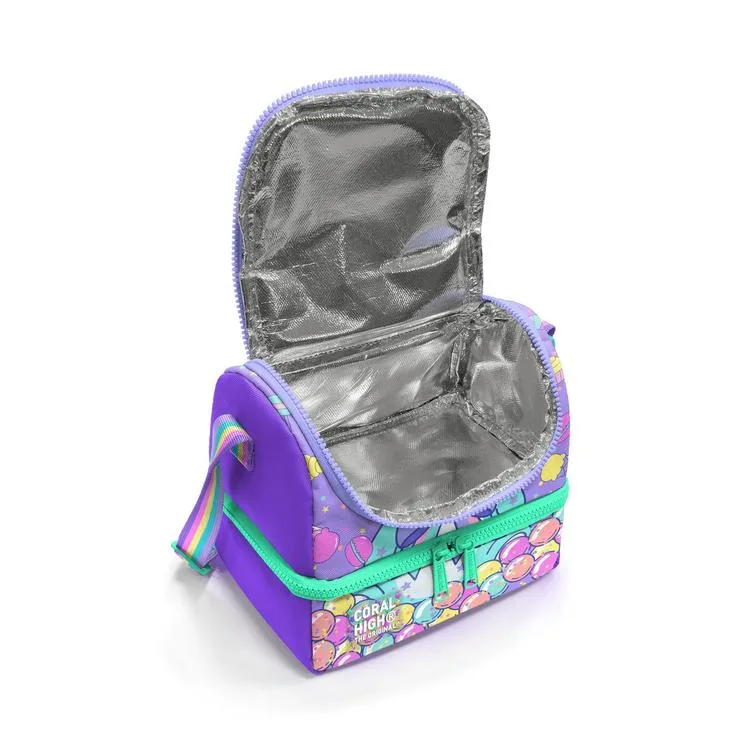 CORAL HIGH 37202 KIDS MOR MİLKA ŞEKER AYICIK DESENLİ THERMO İKİ KATLI BESLENME ÇANTASI