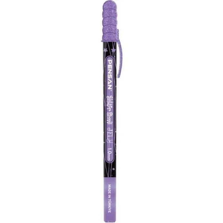 PENSAN JELY 2800 GLITTER SİMLİ JEL KALEM 1.0 MOR