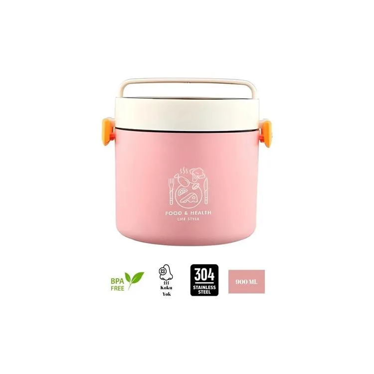 VAGONLİFE ÇELİK YEMEK KABI TEK BÖLMELİ 900 ML - LUNCH BOX XC-543