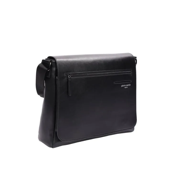 PIERRE CARDIN 01PCMB680-S AYARLANABİLİR ASKILI SUNİ DERİ POSTACI EVRAK ÇANTASI SİYAH