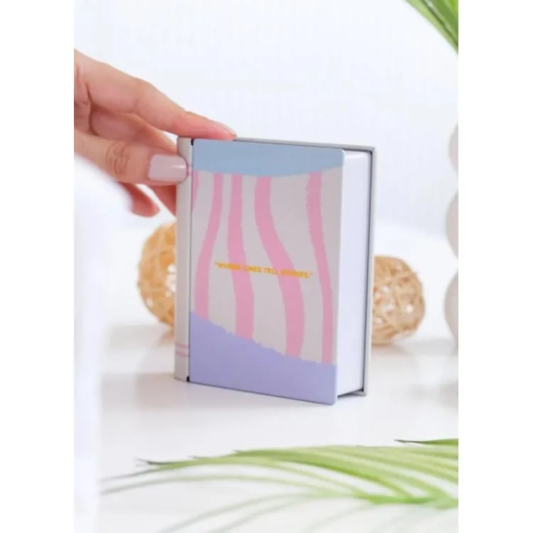 DAKS 2003 HEDİYELİK TENEKE KUTU KİTAP ŞEKİLLİ - BOOK TIN WHERE LINES TELL STORIES 9.5x11x3cm