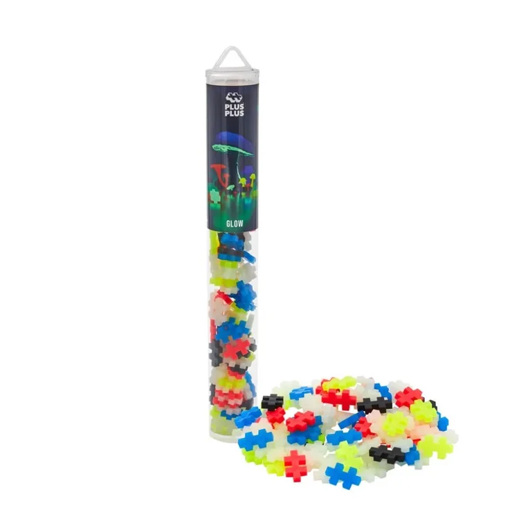 PLUS-PLUS 4282 GLOW MİNİ MİX BLOK PUZZLE YAPI SETİ 100 PARÇA TÜP