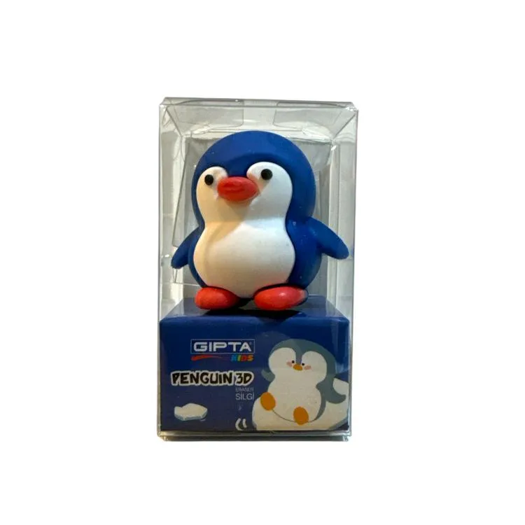 GIPTA K236400 3D PENGUEN ŞEKİLLİ RENKLİ SİLGİ - TEKLİ