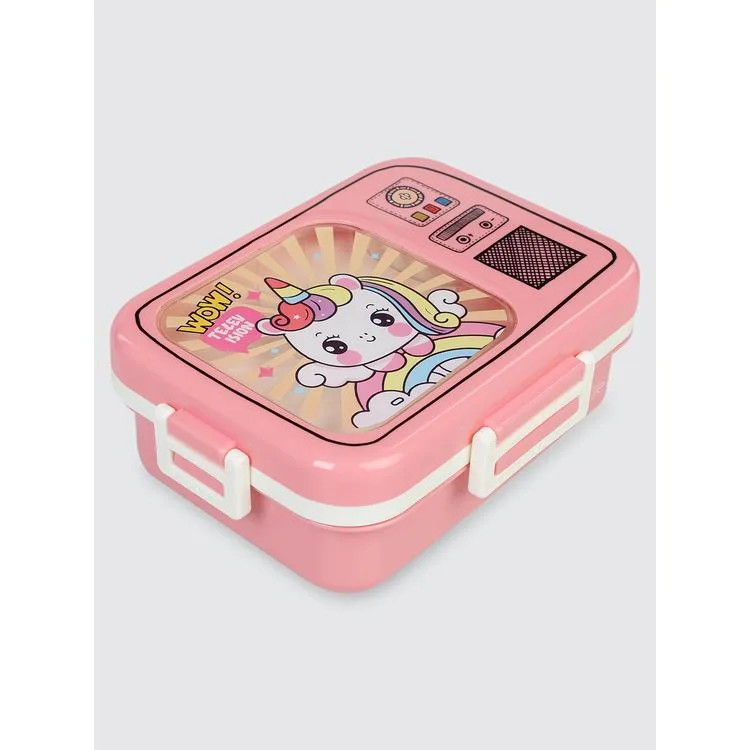 VAGONLIFE LAXSON BL10283-3S PASLANMAZ ÇELİK YEMEK KABI - LUNCH BOX 750 ML PEMBE UNICORN