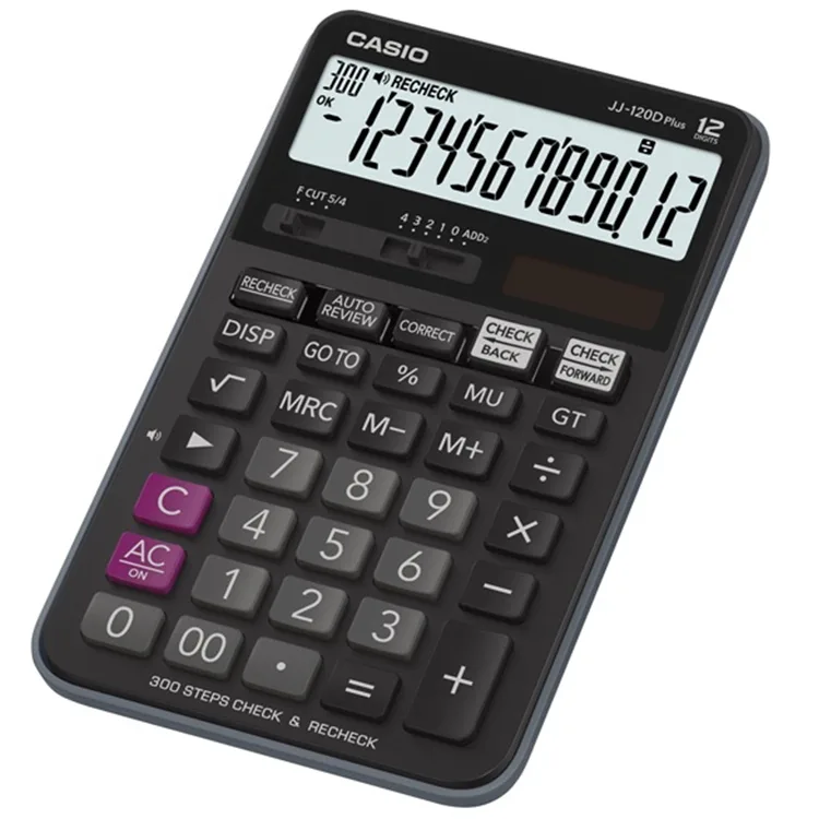 CASIO JJ-120D PLUS 12 HANE MASAÜSTÜ HESAP MAKİNESİ
