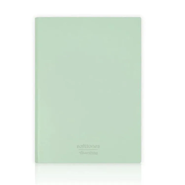 VICTORIA'S JOURNALS 1025 SOFTTONS ESNEK KAPAK B5 17x25cm 80gr. 128 YP. KREM KARELİ DEFTER PASTEL YEŞİL