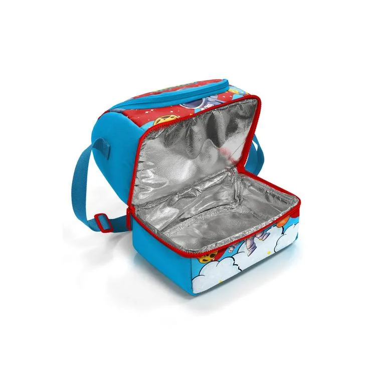 CORAL HIGH 37209 KIDS KIRMIZI MAVİ ASTRONOT UZAY DESENLİ THERMO İKİ KATLI BESLENME ÇANTASI