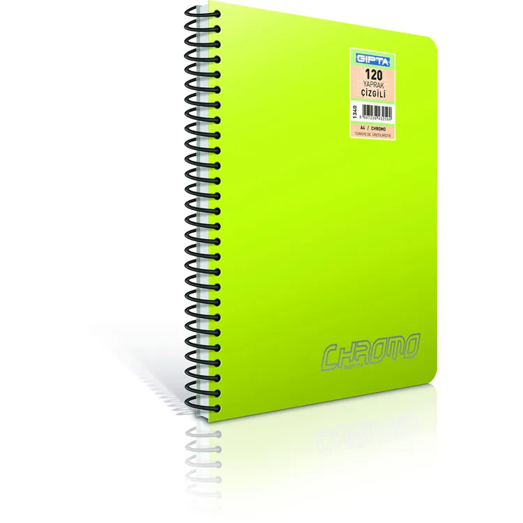 GIPTA CHROM-O SPİRALLİ PP.KPK.A5 80YP.ÇİZGİLİ DEFTER