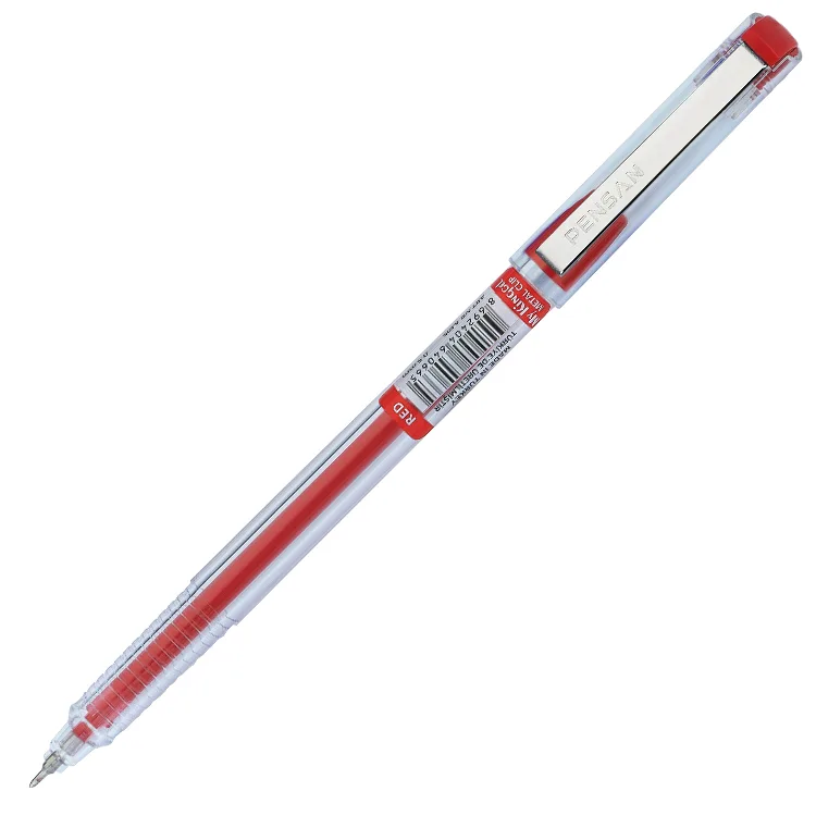 PENSAN MY-KING METAL KLİPSLİ İĞNE UÇLU JEL KALEM 0.5mm KIRMIZI