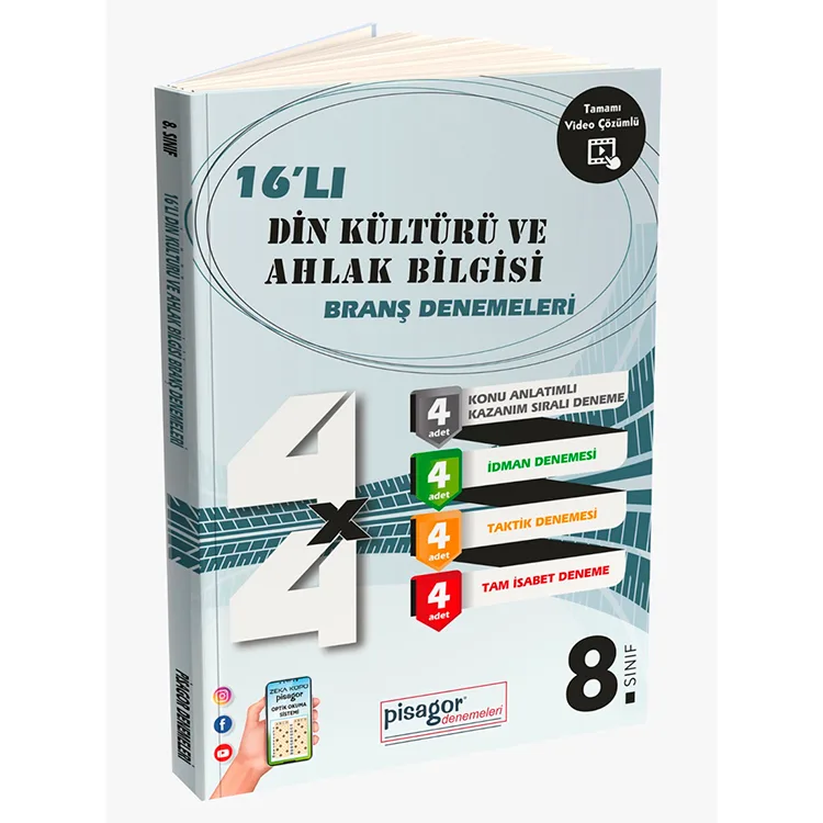 ZEKA KÜPÜ 8. SINIF PİSAGOR 16'LI DİN KÜLTÜRÜ VE AHLAK BİLGİSİ BRANŞ DENEMELERİ