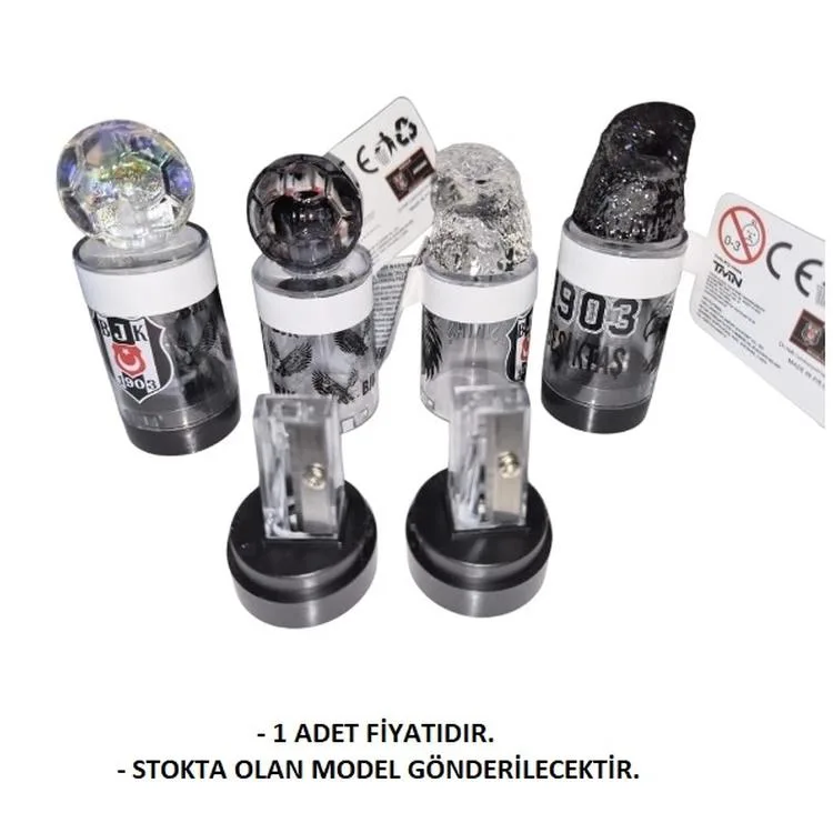 TMN 718600 BEŞİKTAŞ 3D FİGÜRLÜ YUVARLAK TÜP TEK GÖZLÜ KALEMTRAŞ - (TEKLİ)