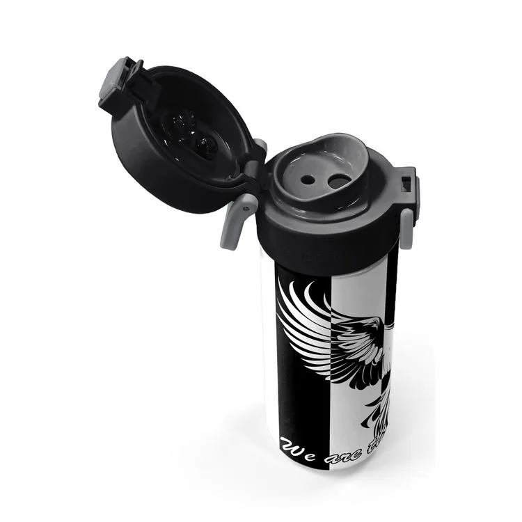 CORAL HIGH 31789 SİYAH BEYAZ KARTAL TARAFTAR DESENLİ PİPETLİ VE DİREKT İÇİM ÇELİK TERMOS 500ML