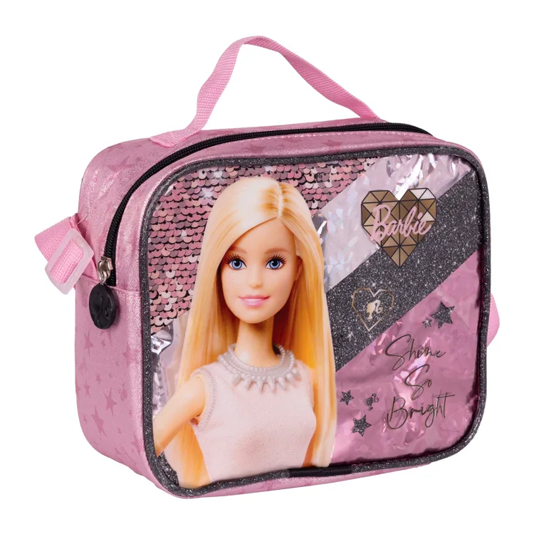 TMN 592834 BARBIE OMUZ ASKILI TEK GÖZLÜ BESLENME ÇANTASI 2675 PEMBE-SİYAH