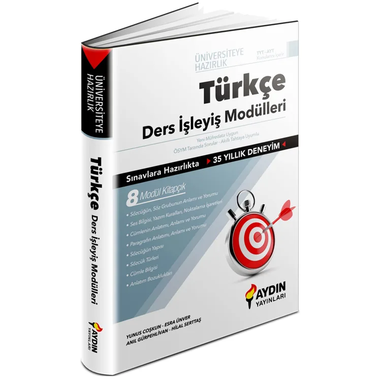 AYDIN ÜNİVERSİTEYE HAZIRLIK TYT TÜRKÇE DERS İŞLEYİŞ MODÜLLERİ