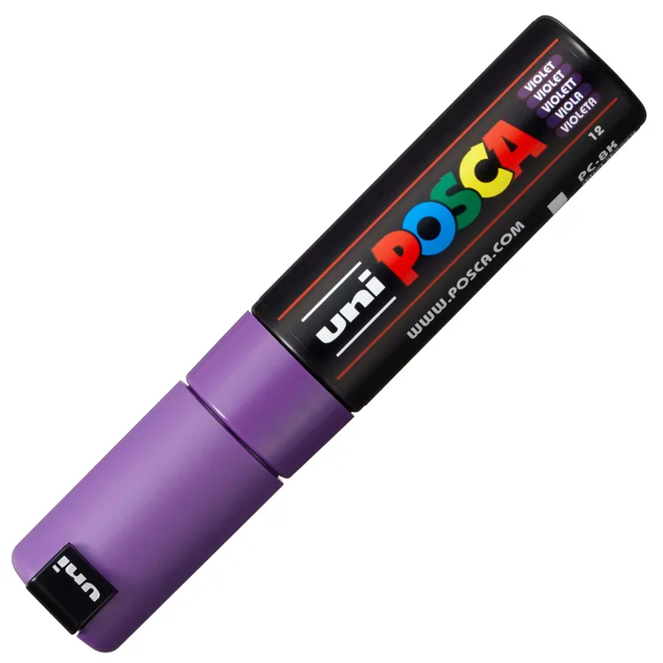 UNİ POSCA SU BAZLI POSTER MARKER PC-8K 8.0 mm MOR