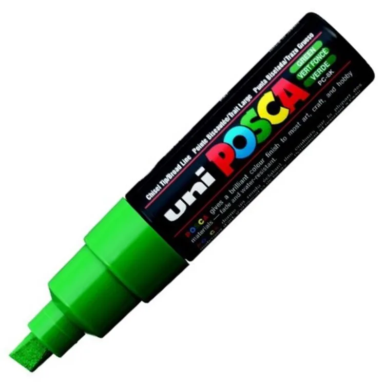 UNİ POSCA SU BAZLI POSTER MARKER PC-8K 8.0 mm YEŞİL