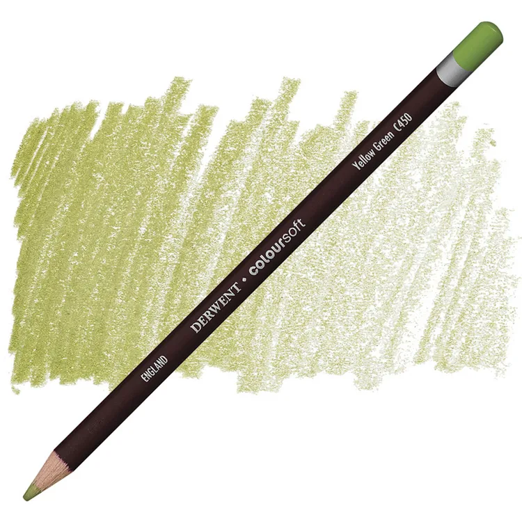 DERWENT COLOURSOFT - YUMUŞAK KURUBOYA KALEMİ- YELLOW GREEN C450