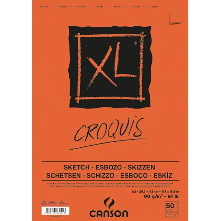CANSON CROQUİS XL ÜSTTEN SPİRALLİ A3 29.7X42 90 GR ESKİZ DEFTERİ 50 SYF.