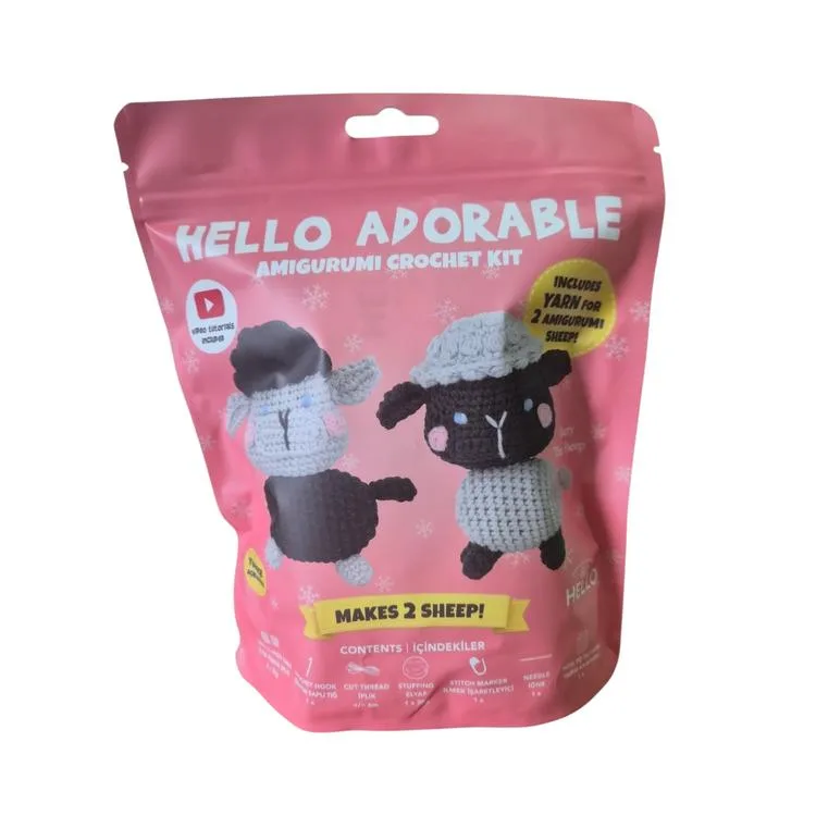 HELLO CRAFTS HC887 ADORABLE AMIGURUMI ÖRGÜ KİTİ - BARRY THE SHEEP (1 SET)