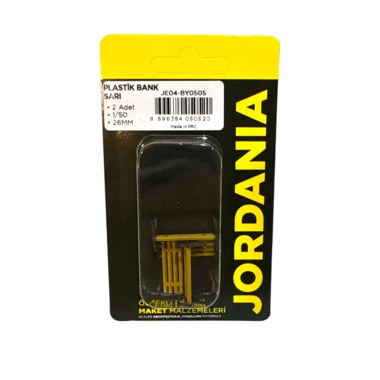 JORDANIA MAKET JE04-BY0505 PLASTİK BANK SARI 26mm 1/50