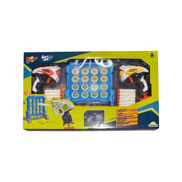 SUNMAN 9006B-1 ZAPP HEDEF TAHTALI 20 MERMİLİ SÜNGER TABANCA SETİ 3+