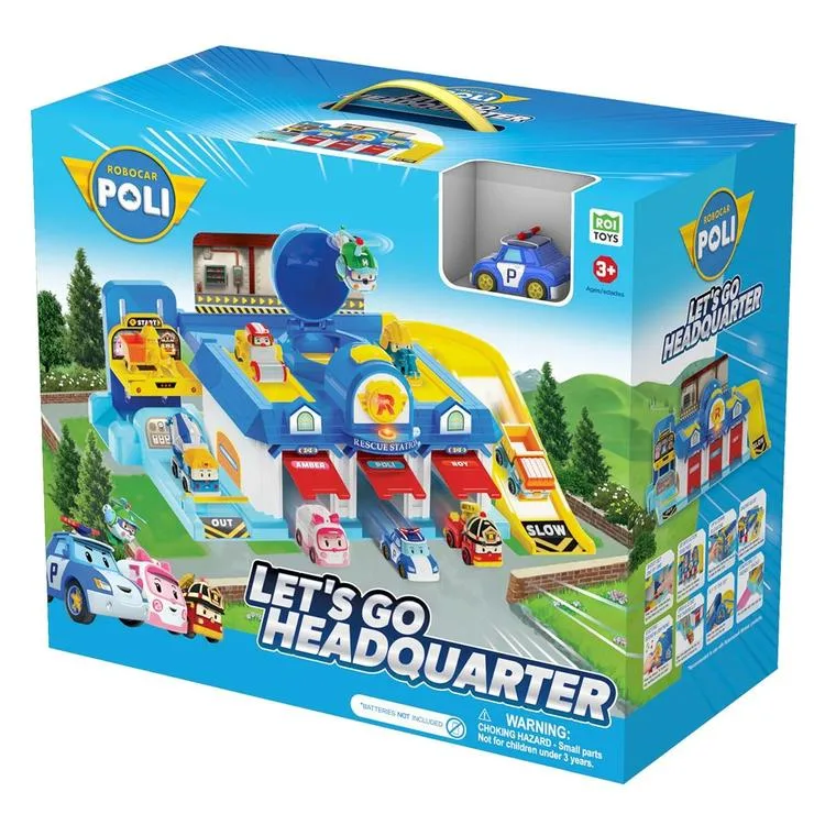NECO MRT-0664 POLI ROBOCAR LET'S GO ANA MERKEZ OYUN SETİ 3+